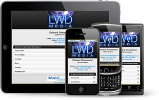 Liquid Web Designs mobile website on the iPad, iPhone, Blackberry and Android