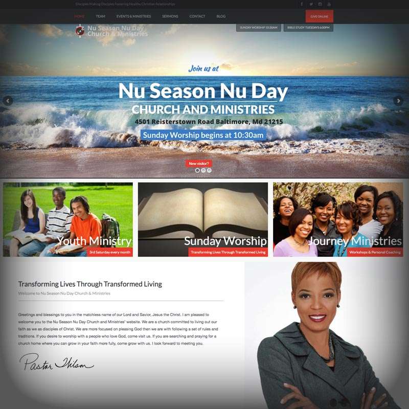 Nu Season Nu Day Ministries - Web Design Maryland and Washington DC